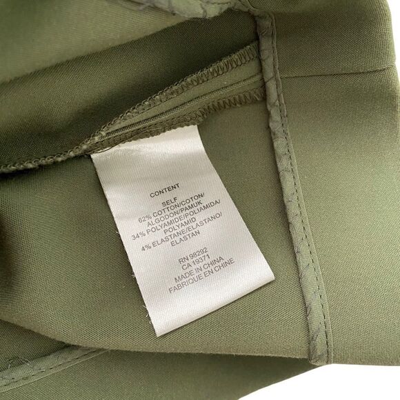 Tibi High Rise Olive Urban Stretch Cargo Shorts in Size 2 - Picture 8 of 10